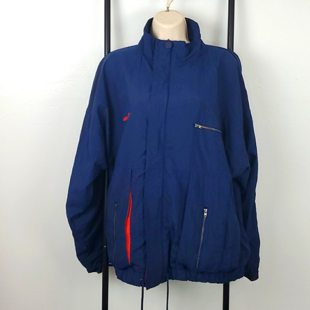 Vintage Adidas full zipper windbreaker jacket full lining men size L